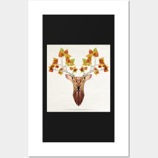 deer autumn Posters and Art